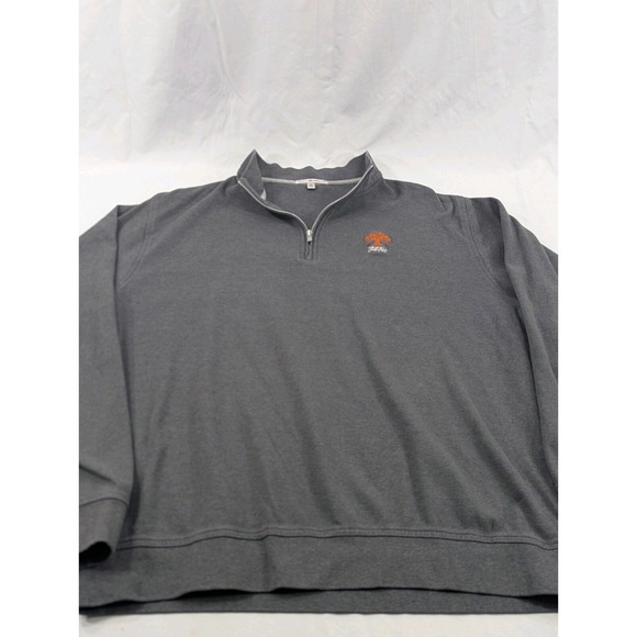 Peter Millar Sweater Mens XL Grey Quarter Zip Long Sleeve Oak Tree Golf Course - Picture 3 of 8